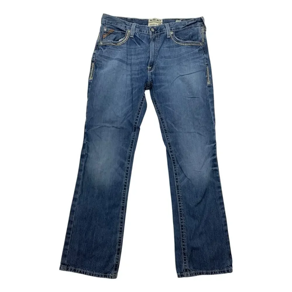Ariat M5 36 x 32 Straight Fit Blue Jeans denim western rodeo cowboy
